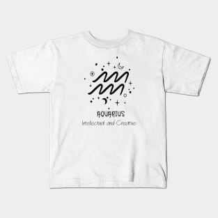 Aquarius Personality Black Text Kids T-Shirt